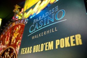 Sign outside of Paradise Casino Walkerhill