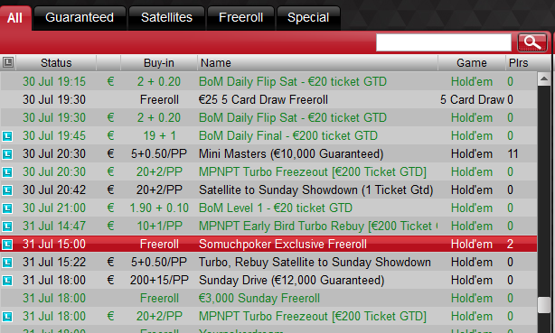 Betsafe freeroll july