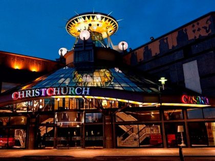 Christchurch Casino building at night