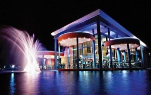 Country Club Casino Launceston building at night