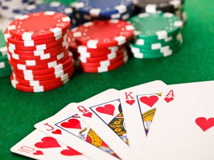 Poker cards and chips