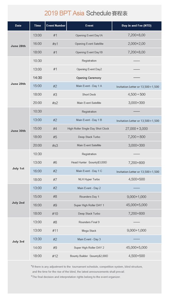 BPT-2019-Schedule