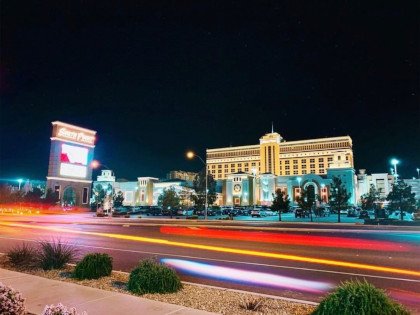 South Point Hotel, Casino & Spa building at night