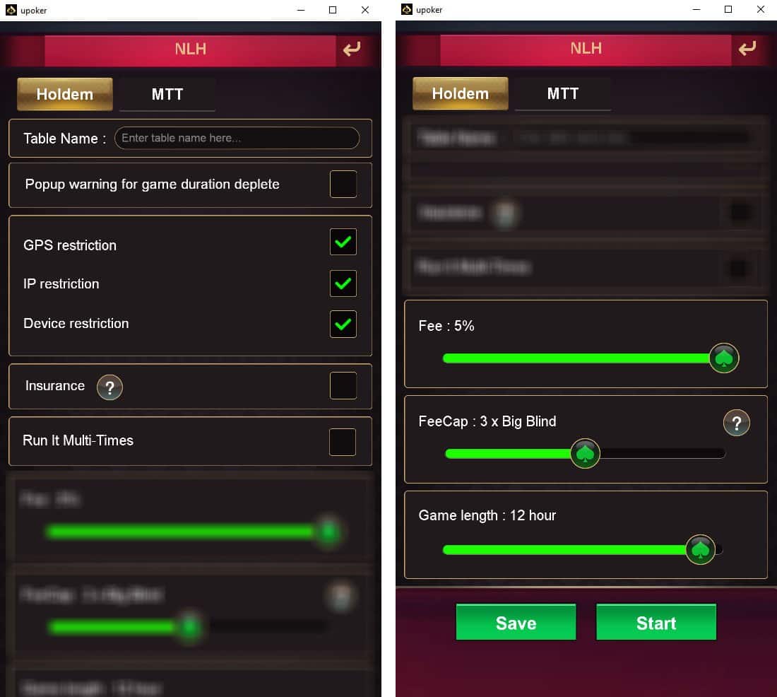 NLH settings V2