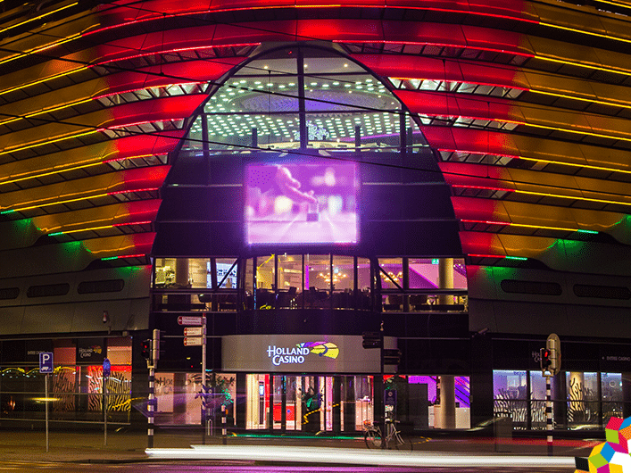 Holland Casino building on Cauberg in the market city of Valkenburg