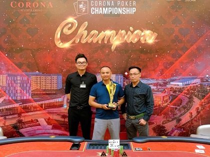 Tran Huy Tien, Julien Tran and Nguyen Hoa Thinh dominate latest events of Corona Poker Championship in Vietnam