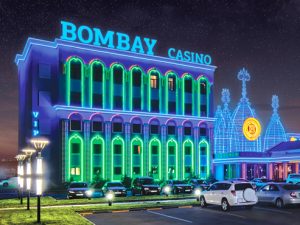 Bombay Casino cuilding at night