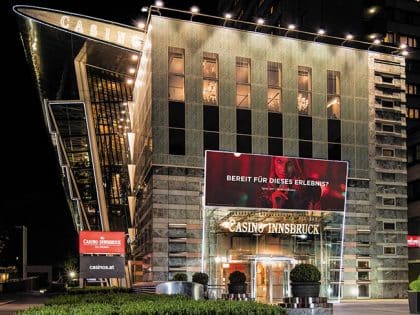 Casino Innsbruck building at night