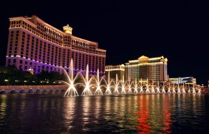 Bellagio Fountains at night