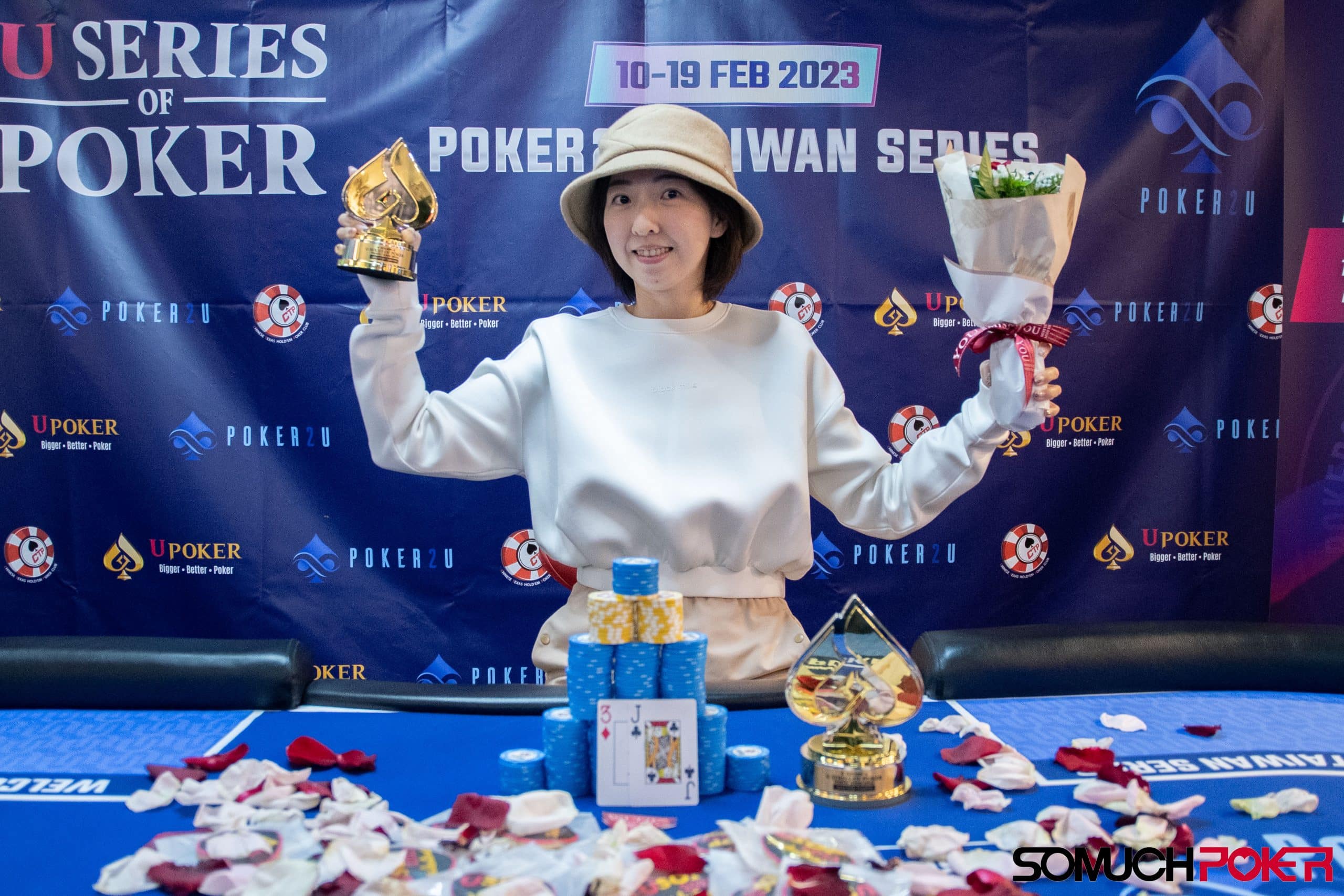 USOP: Poker2U Taiwan Series: MAIN EVENT starts today @1pm; 李書吟, 王淨加, Chris Chen win trophies