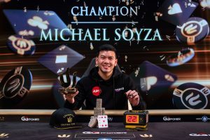 Champion Michael Soyza 2023 Triton Cyprus SHRS EV08 75K NLH 8 Handed Final Table Giron 7JG7814