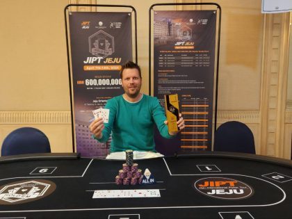 Rolands Norietis at Jeju International Poker Tour