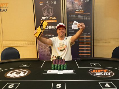 Rolands Norietis at Jeju International Poker Tour