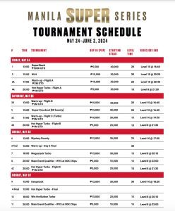 Manila Super Series 20 Schedule