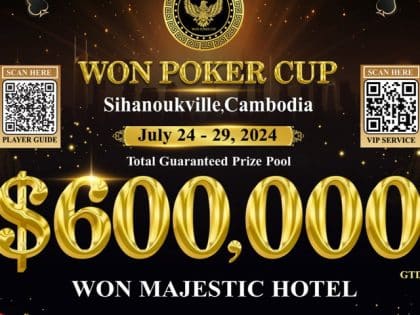 Won Poker Cup in Sihanoukville Cambodia