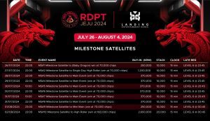 Red Dragon Poker Tour Jeju Milestone Satellites