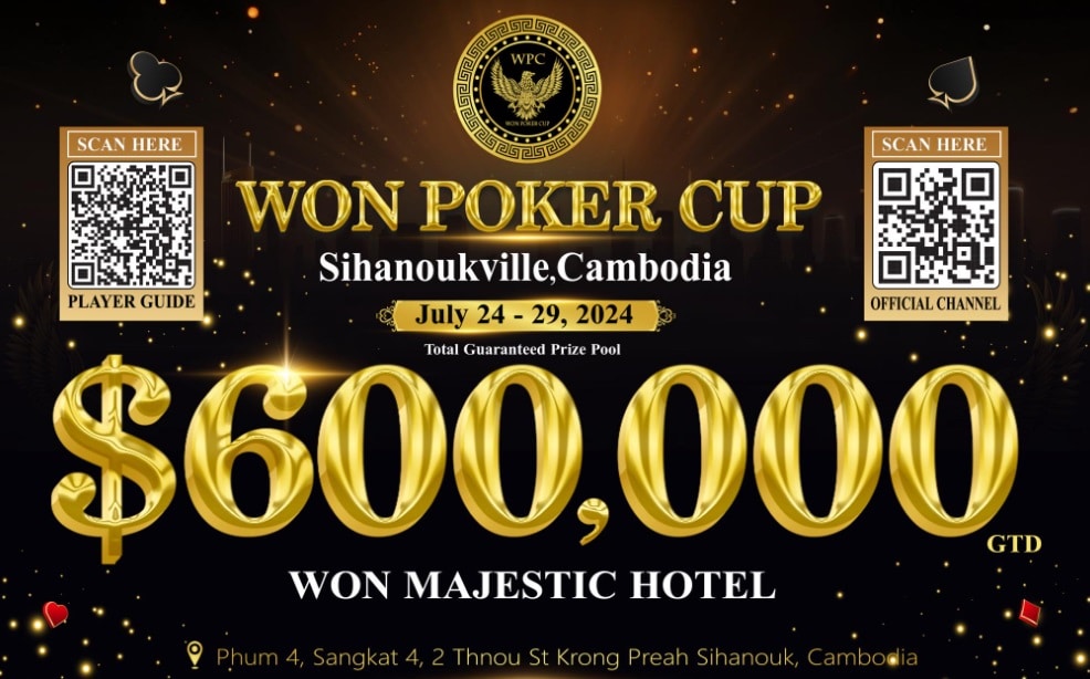 Won Poker Cup in Sihanoukville Cambodia