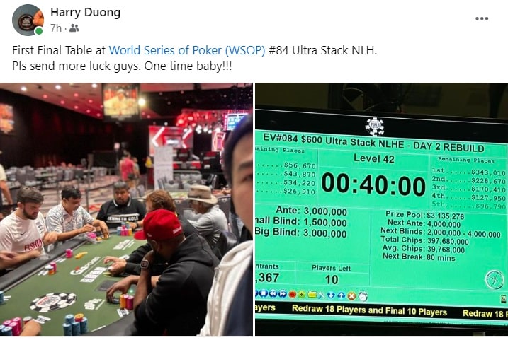 Harry Duong at 2024 WSOP