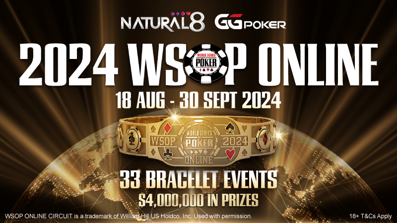 2024 WSOP ONLINE 18 AUG - 30 SEPT 2024