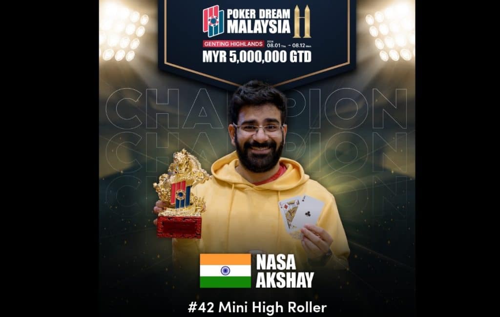 Akshay Nasa at Poker Dream Malaysia