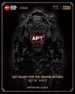 Asian Poker Tour’s grand return to Manila, Philippines coming up next month